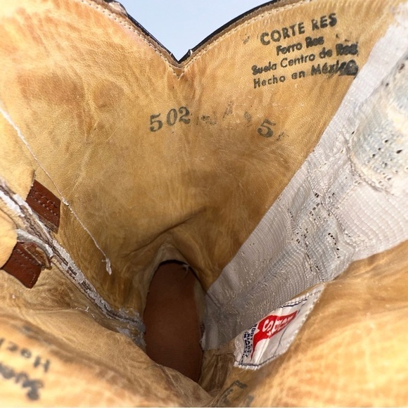 Vintage Bob’s Boot Co Women’s Cowboy Western Cowhide Boots Size 5 - Picture 9 of 10